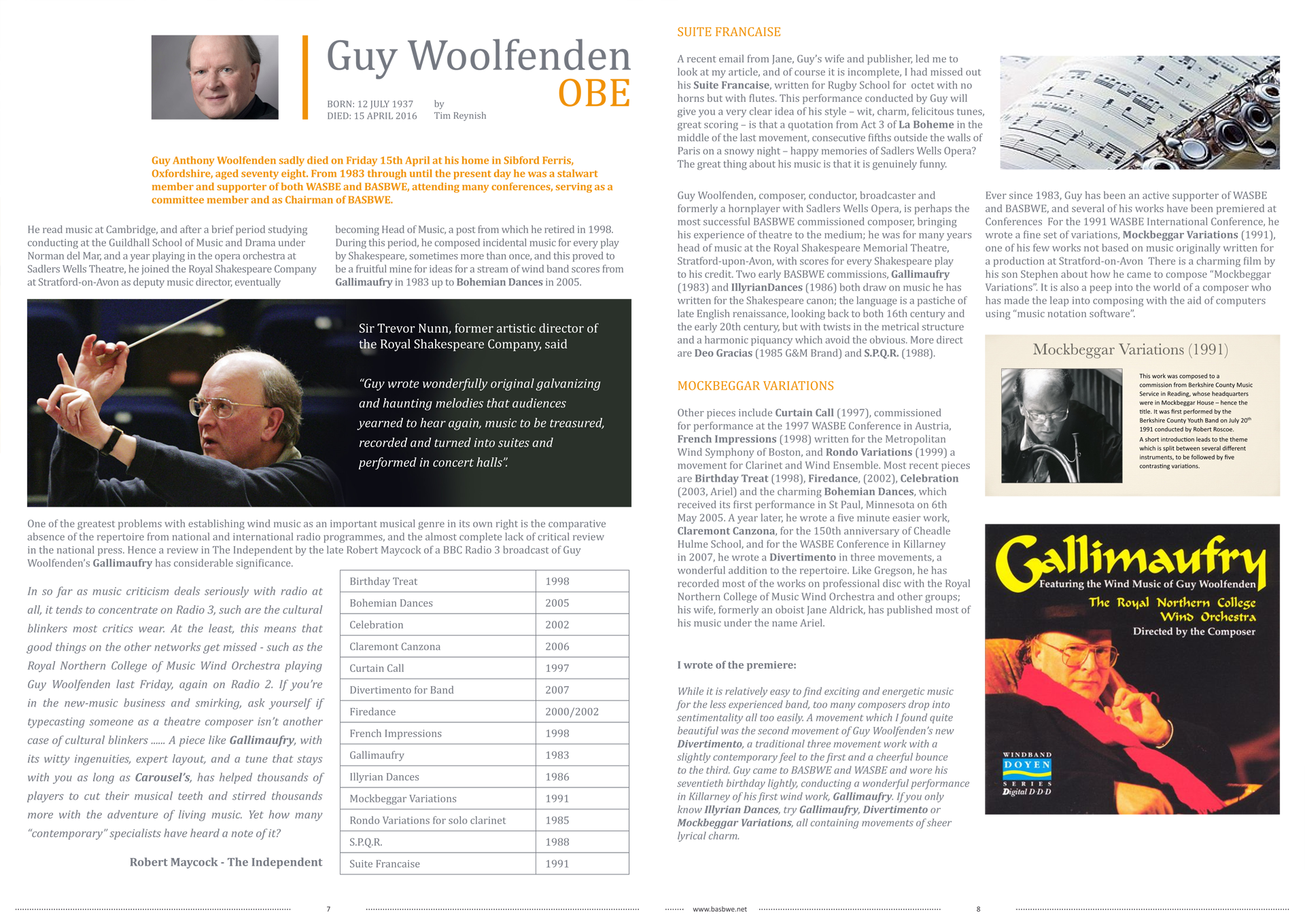 BASBWE Magazine Winter